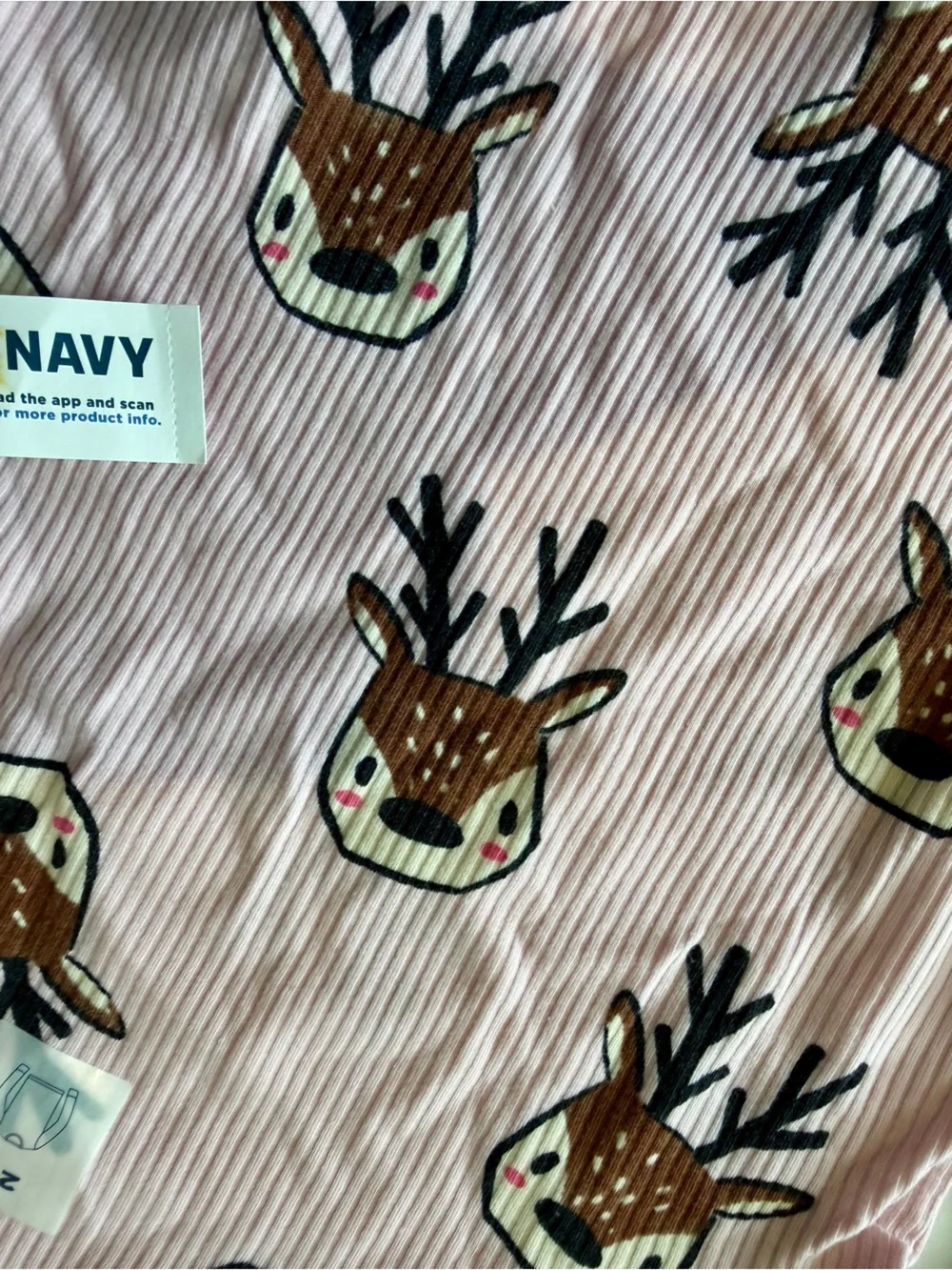 NWT, Old Navy Pink Reindeer Print Long-Sleeve Top - 2T, 2T